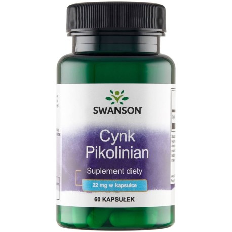 Swanson Suplement diety cynk pikolinian 22 mg 24 g (60 sztuk)