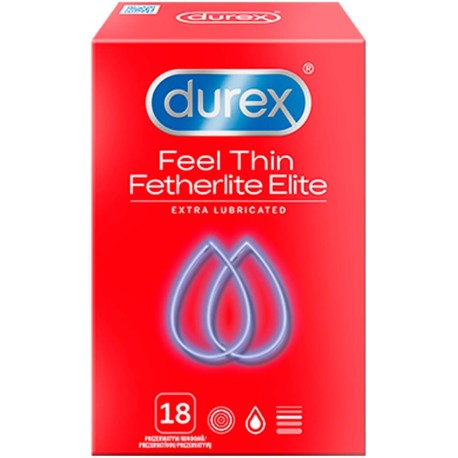 Durex Feel Thin Fetherlite Elite Prezerwatywy 18 sztuk