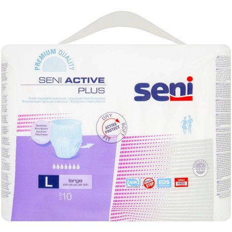 Seni Active Plus Large Elastyczne majtki chłonne 10 sztuk