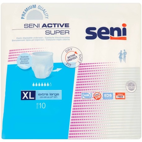 Seni Active Super Extra Large Elastyczne majtki chłonne 10 sztuk