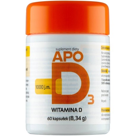 ApoD3 Suplement diety witamina D 1000 j.m. 8,34 g (60 sztuk)