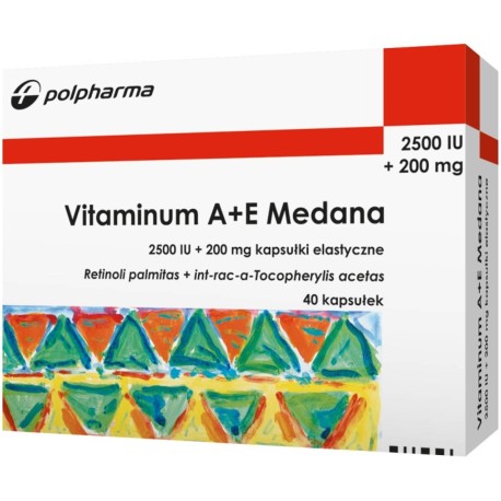 Vitaminum A+E Medana (2500 j.m. + 200 mg) x 40 kaps. elast.