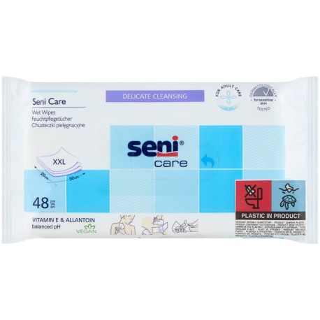 Seni Care Vitamin E & Allantoin Chusteczki pielęgnacyjne XXL 48 sztuk