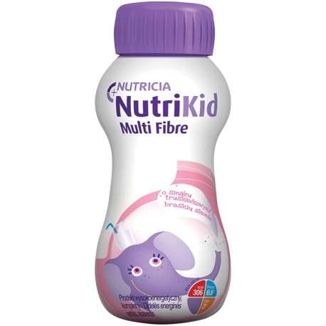 NutriKid Multi Fibre Żywność specjalnego przeznaczenia medycznego truskawka 200 ml
