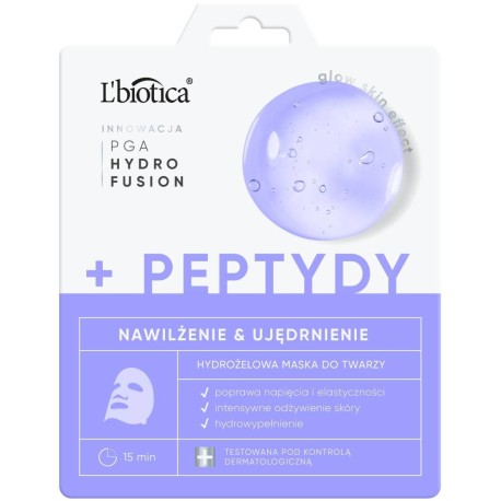 L'biotica PGA Hydro Fusion Hydrożelowa maska do twarzy z Peptydami 1szt