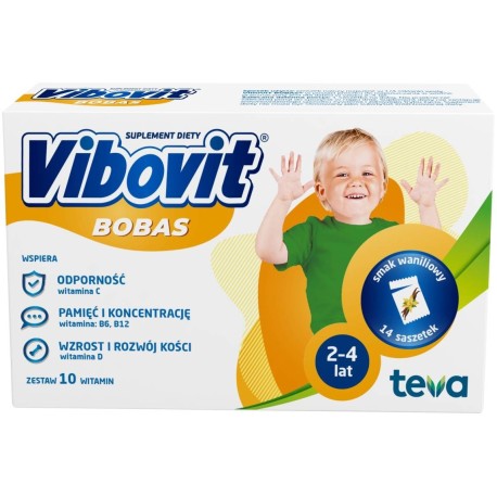 Vibovit Bobas Suplement diety smak waniliowy 28 g (14 sztuk)