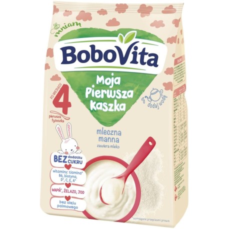 BoboVita Moja Pierwsza Kaszka mleczna manna po 4. miesiącu 230 g