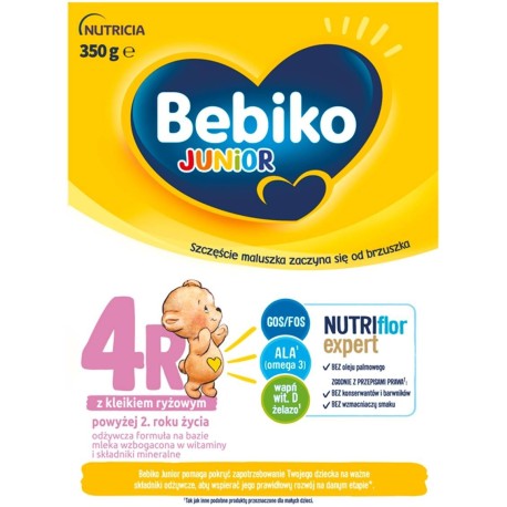 Bebiko Junior 4R Odżywcza formuła na bazie mleka dla dzieci powyżej 2. roku życia 350 g