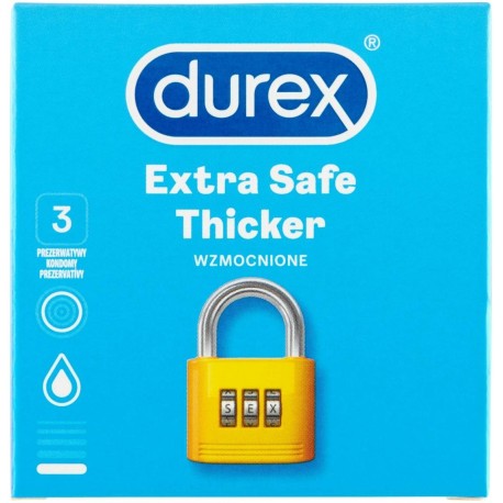 Durex Extra Safe Thicker Prezerwatywy 3 sztuki