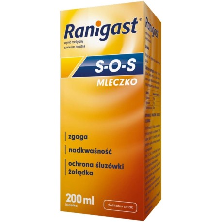 Ranigast S-O-S MLECZKO (410+51+205 mg/15 ml) 200 ml