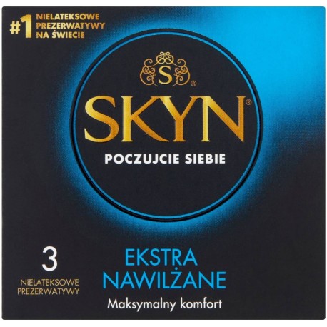 Skyn Nielateksowe prezerwatywy ekstra nawilżane 3 sztuki