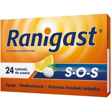 Ranigast SOS x 24 tabl. do ssania