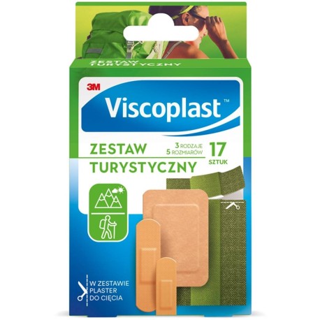 Viscoplast Zestaw plastrów turystyczny 5 rozmiarów 17 sztuk