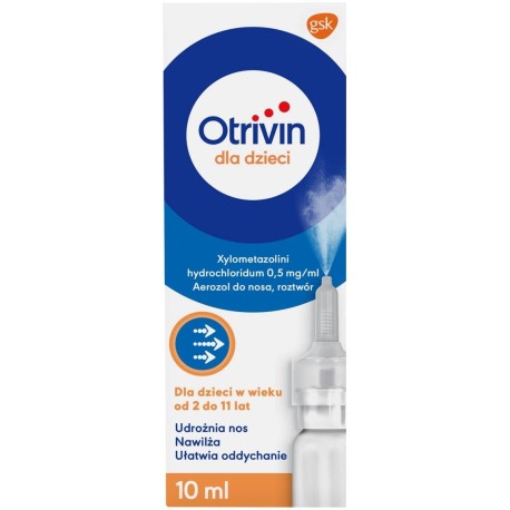 Otrivin 0,5 mg/ml Aerozol do nosa dla dzieci 10 ml