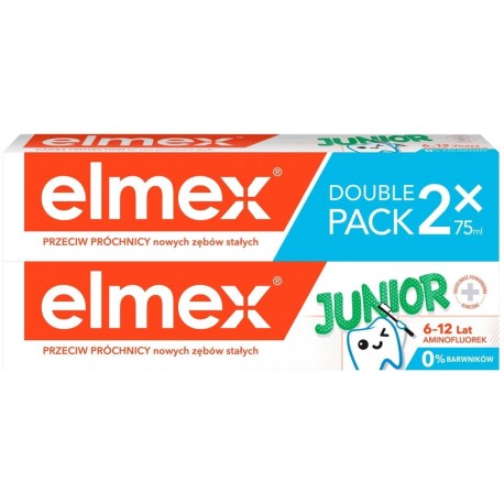 elmex Junior Pasta do zębów z fluorem 6-12 lat 2 x 75 ml