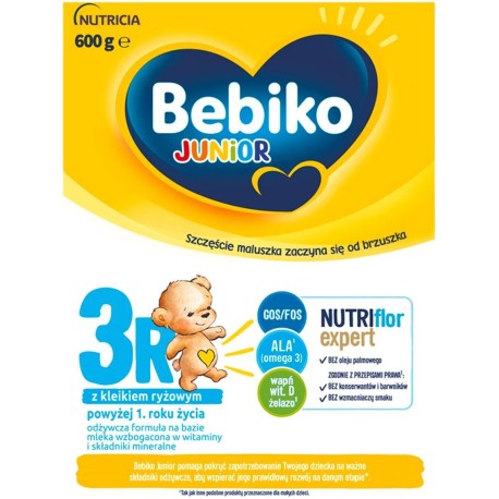 Bebiko Junior 3R Odżywcza formuła na bazie mleka dla dzieci powyżej 1. roku życia 600 g