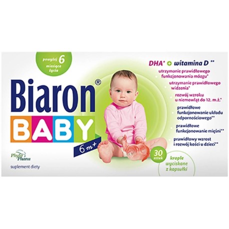 Biaron Baby 6 m+ Suplement diety krople 30 sztuk