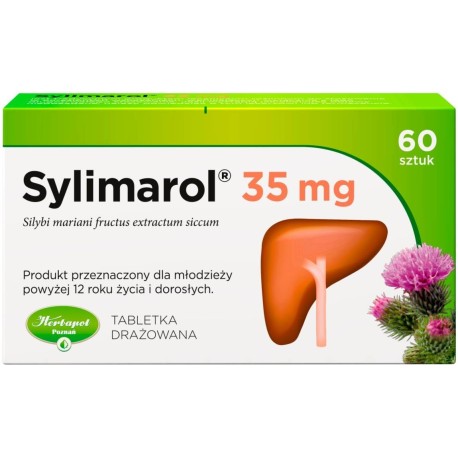 Sylimarol 35 mg Tabletki drażowane 60 sztuk