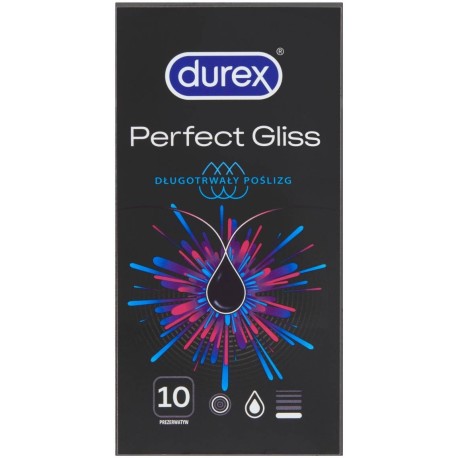 Durex Perfect Gliss Wyrób medyczny prezerwatywy 10 sztuk