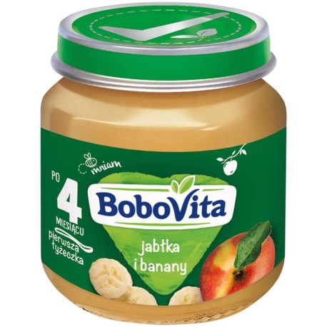 BoboVita Jabłka i banany po 4 miesiącu 125 g