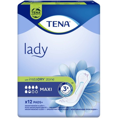 TENA Lady Protect+ Maxi Pieluchy anatomiczne 12 sztuk