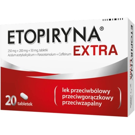 Etopiryna Extra (250 mg+200 mg+50 mg) x 20 tabl.