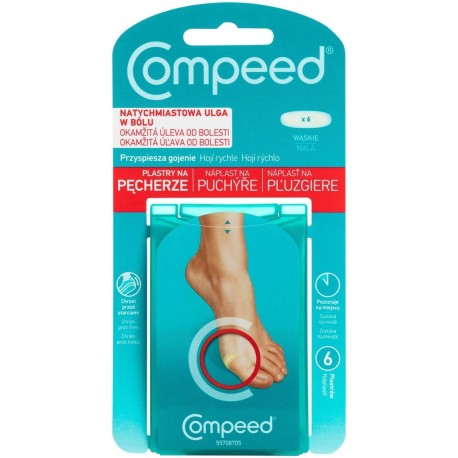 Compeed Wyrób medyczny plastry na pęcherze wąskie 6 sztuk