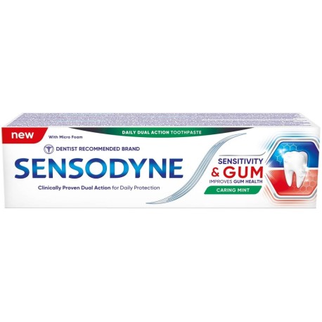 Sensodyne Caring Mint Pasta do zębów z fluorkiem nadwrażliwość & dziąsła 75 ml