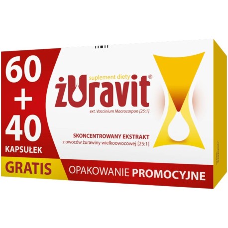 Żuravit x 100 kaps. elast. /pakiet 60+40 kaps. gratis/