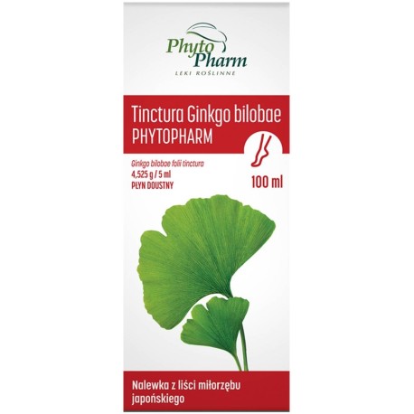 Tinctura Ginkgo bilobae Phytopharm Płyn doustny 100 ml