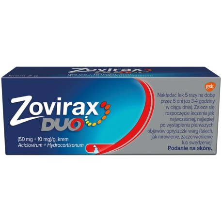 Zovirax Duo 50 mg + 10 mg Krem 2 g