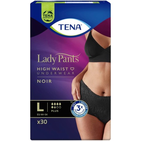 TENA Lady Pants Noir Plus Bielizna chłonna dla kobiet L 30 sztuk