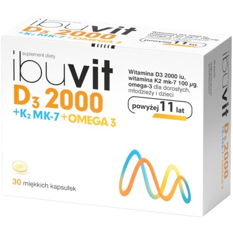 Ibuvit D3 2000 + K2 MK-7 Omega 3 x 30 kaps.