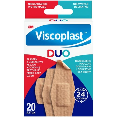 Viscoplast Duo Zestaw plastrów 3 rozmiary 20 sztuk