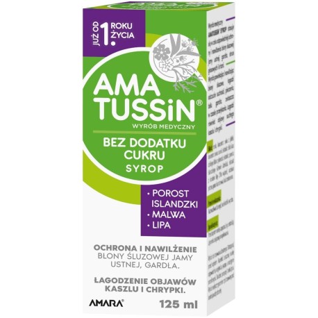 Amatussin Wyrób medyczny syrop 125 ml