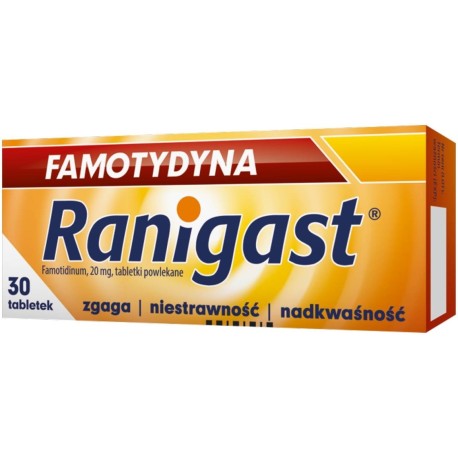 Famotydyna Ranigast 20 mg x 30 tabl. powl.