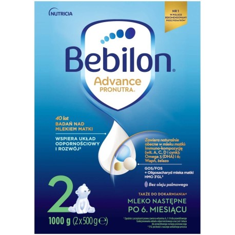 Bebilon 2 Advance Pronutra Mleko następne po 6. miesiącu 1000 g (2 x 500 g)