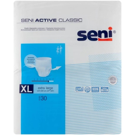 Seni Active Classic Extra Large Elastyczne majtki chłonne 30 sztuk