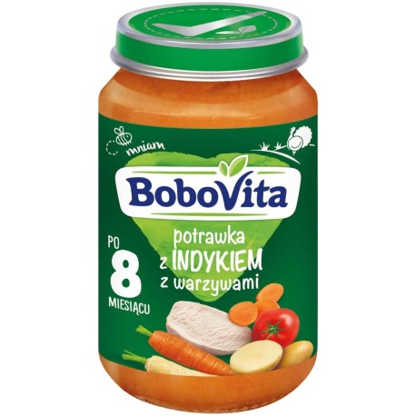 BoboVita Potrawka z indyka z warzywami po 8 miesiącu 190 g