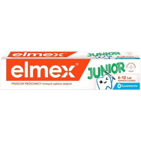 elmex Junior Pasta do zębów dla dzieci 6-12 lat przeciw próchnicy z aminofluorkiem 75 ml