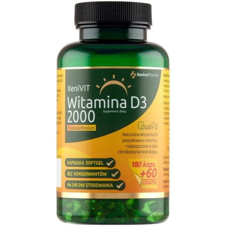 XeniVit Suplement diety witamina D3 2000 240 sztuk