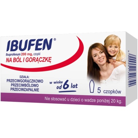 Ibufen 200 mg x 5 czop.