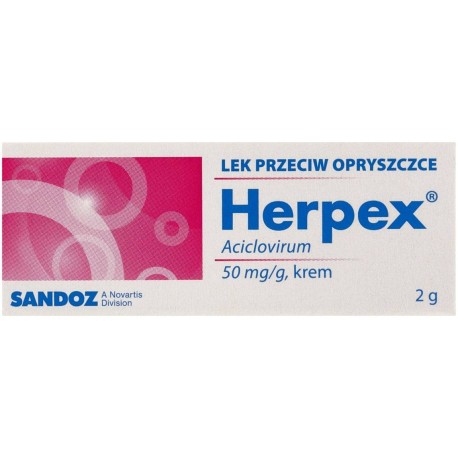 Herpex Krem lek przeciw opryszczce 50 mg/g 2 g