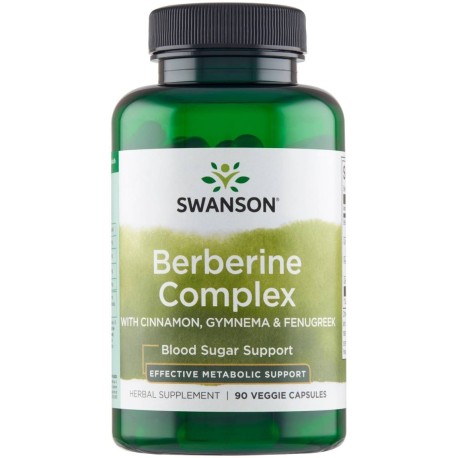 Swanson Suplement diety berberin complex with cinnamon gymnema & fenugreek 79 g (90 sztuk)