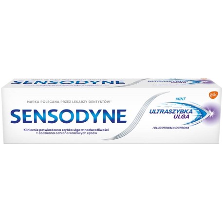 Sensodyne Ultraszybka Ulga Wyrób medyczny pasta do zębów z fluorkiem 75 ml