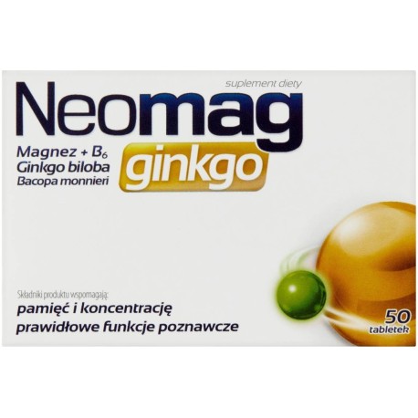 Neomag Ginkgo Suplement diety 50 sztuk