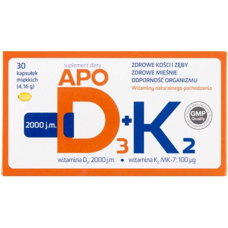 ApoD3 2000 j.m + K2 Suplement diety 4,16 g (30 sztuk)