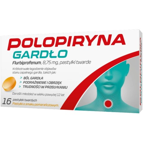 Polopiryna Gardło (8,75 mg) pastylki twarde o smaku pomarańczowym x 16