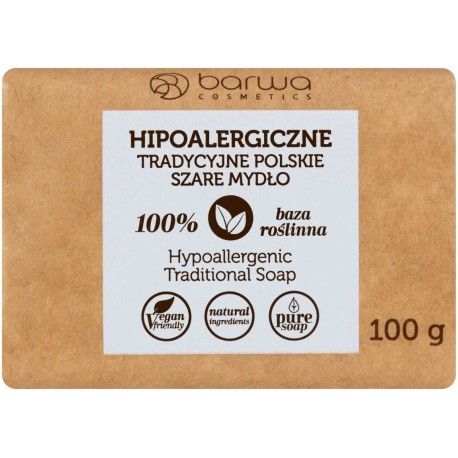 Barwa Hipoalergiczne tradycyjne polskie szare mydło 100 g