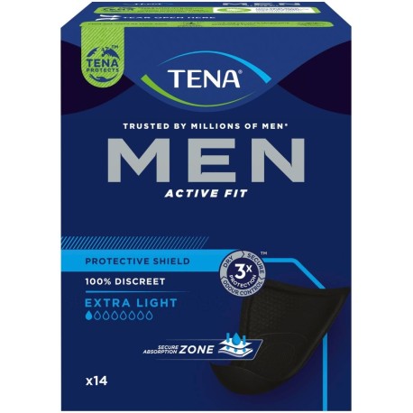 TENA Men Extra Light Black Wkłady anatomiczne 14 sztuk